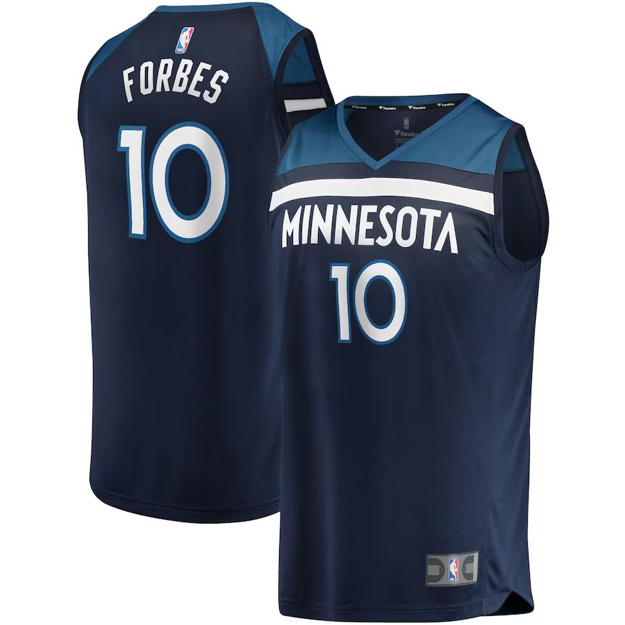 Men Minnesota Timberwolves #10 Bryn Forbes Fanatics Branded Navy Fast Break Replica NBA Jersey->minnesota timberwolves->NBA Jersey